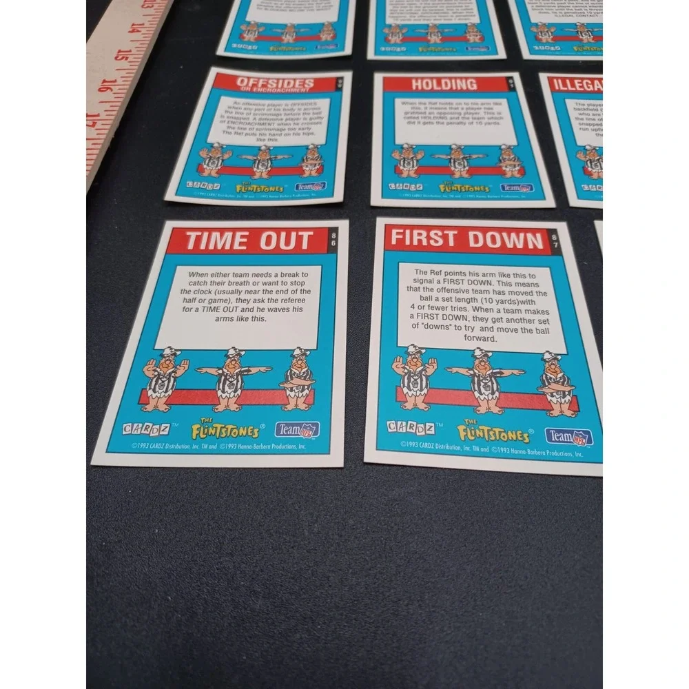 1993 Cardz Flintstones NFL Stone Age Signals Replacement Cards **read